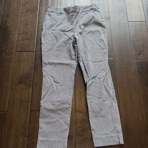 Chico women’s ankle pants, black and white pinstripe size 1R​​​